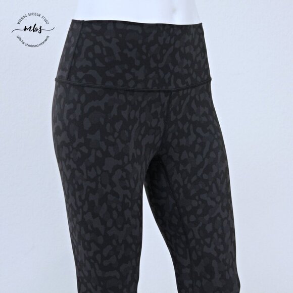 Lululemon Wunder Under Camo High Waist Tight Black Gray Women 6 - Picture 7 of 13